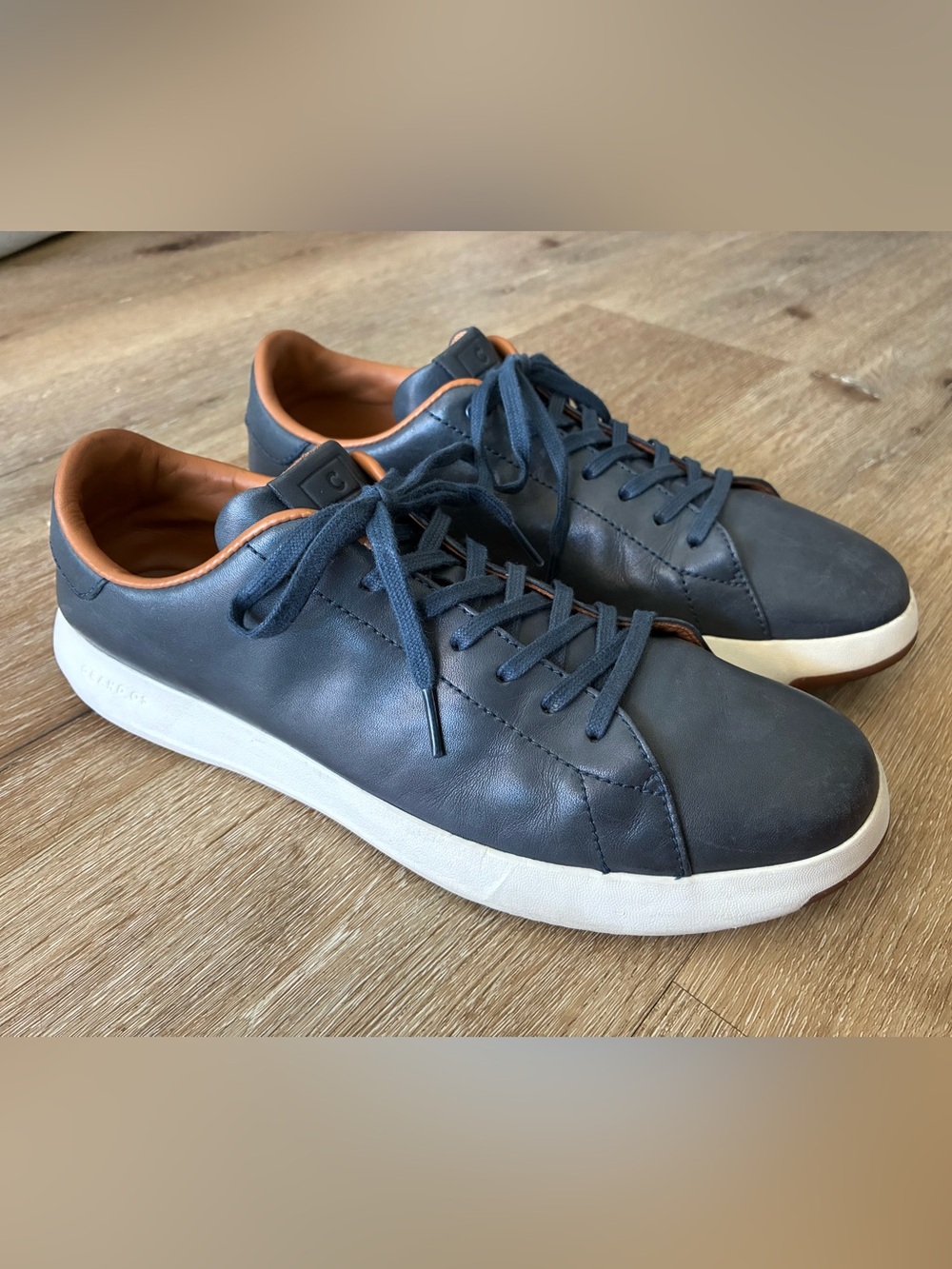 Cole Haan GrandPro Tennis C22586 Sneakers Blazer Blue Leather Mens Shoes US 11